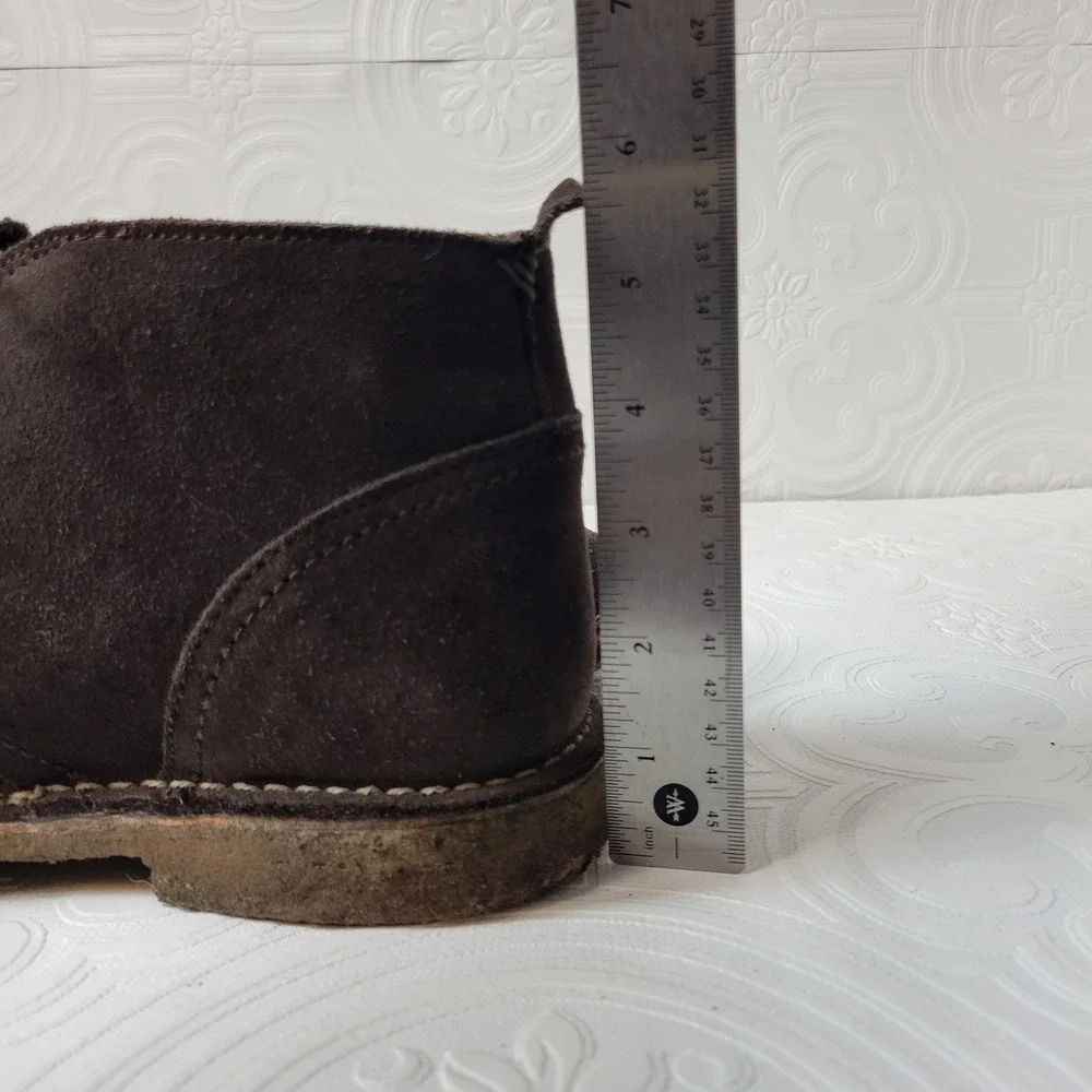 LL Bean Suede Leather Mid Lace Up Boots Gum Sole‎ Size 10 Brown Preppy Classic